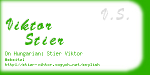 viktor stier business card